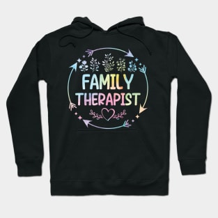 Family Therapist cute floral watercolor Hoodie